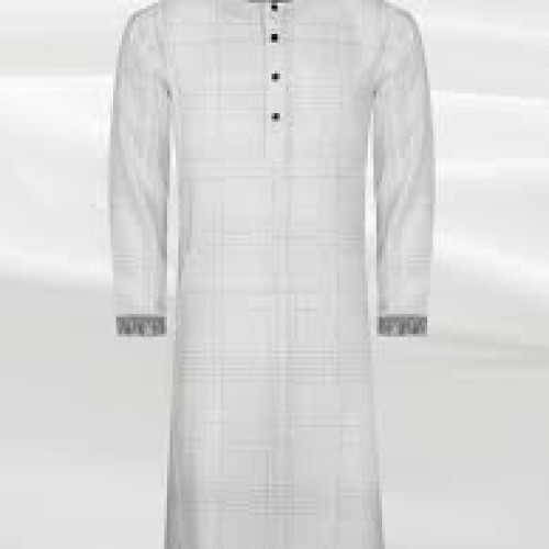Cotton Panjabi White Traditional Menswear