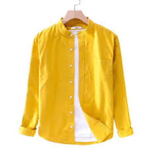 Yellow Slim Fit Formal Stylish Shirt
