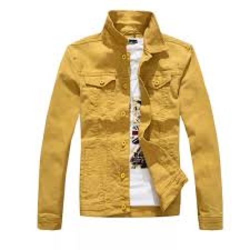 Yellow Denim Shirt Stylish Casual Wear