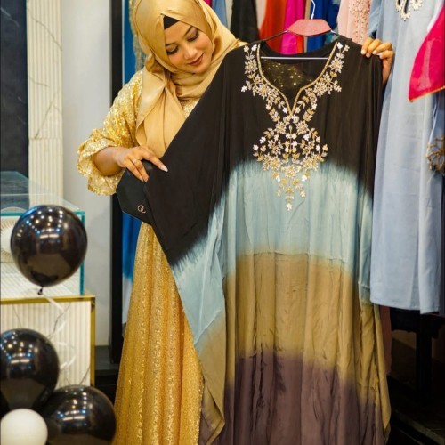 Zardousi Kaftan Black