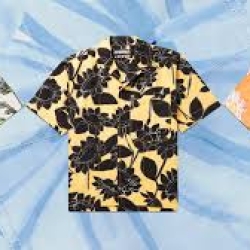 Yellow Printed Summer Lightweight Casual Shirt