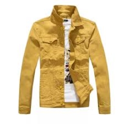 Yellow Denim Shirt Stylish Casual Wear